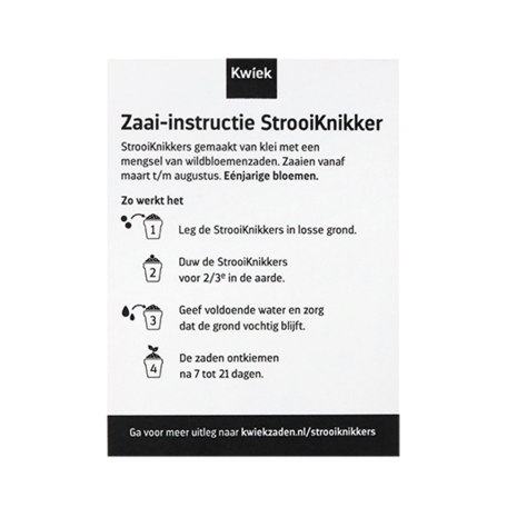  Zaai-instructie kaartje voor zaadbommetjes 